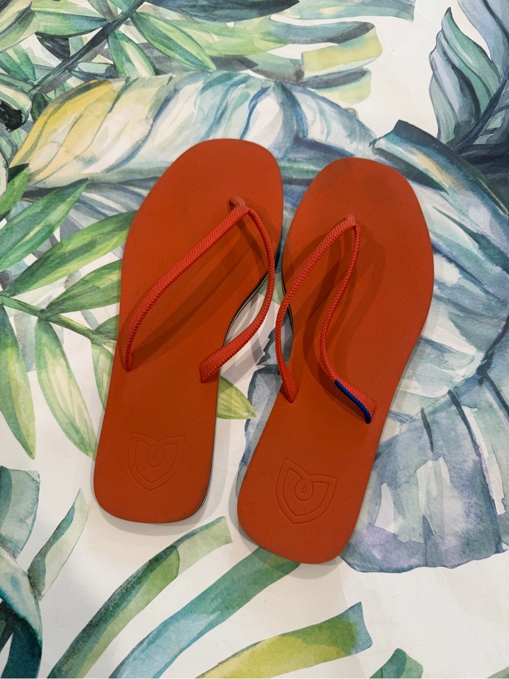 Rothys firecracker flip flops - orange
